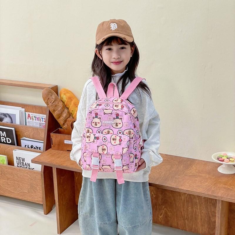 Kids Capybara Whimsical Backpack For Preschool Comfortably Designed Lightweight Carrying Solution