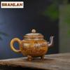 500ml Elegant Yixing Purple Clay Teapots Handmade Ruyi Tripodia Pot Raw Ore Firewood Mud Kettle with Filter Chinese Zisha TeaSet