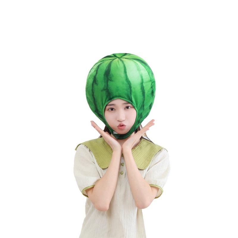 Cotton-filled Watermelon Headgear, Hat, Photo Props, Photo Props, Cartoon Headgear, Photo Props
