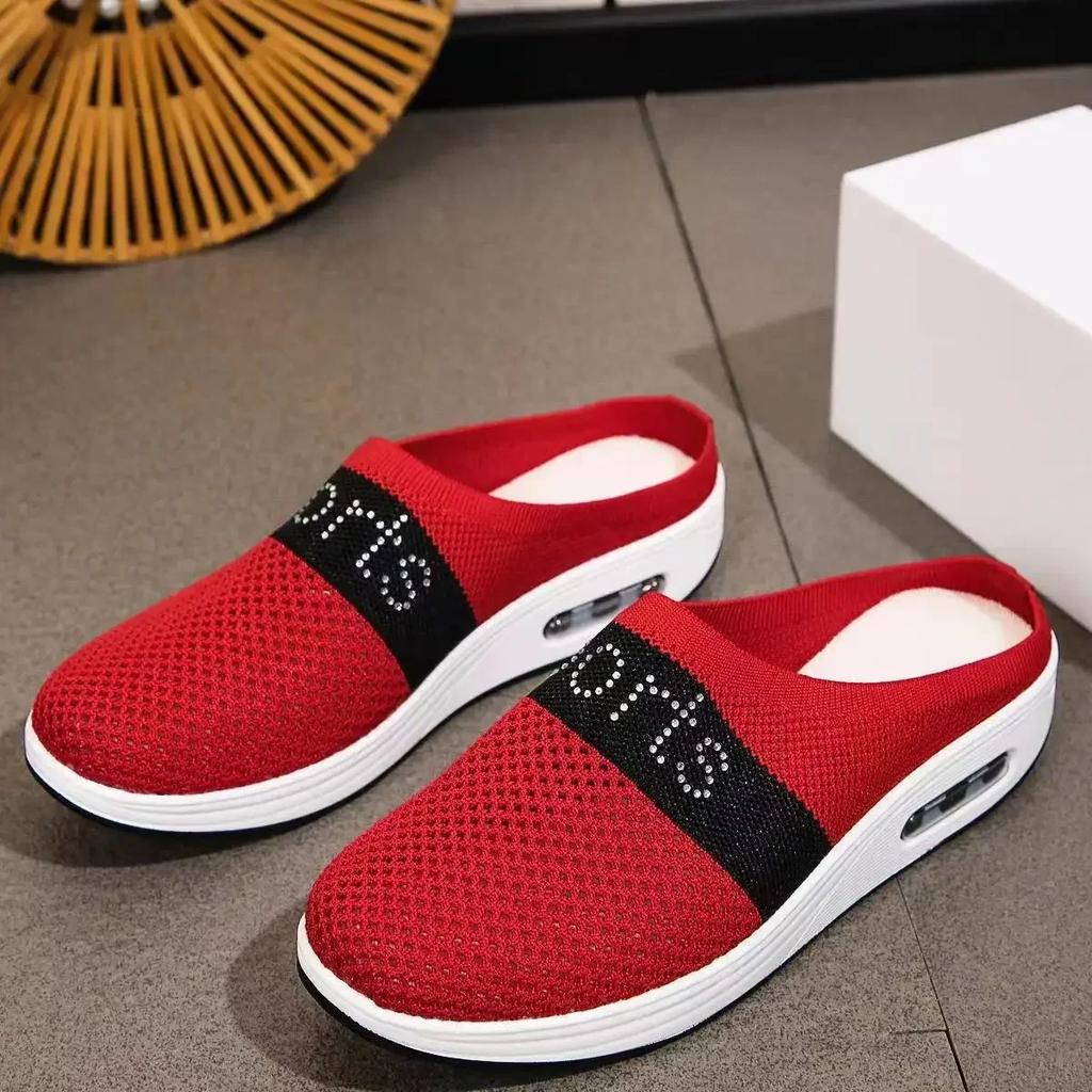 fashion 2024 New Summer Women's Slippers Wedge Air Cushion Casual Half Support Breathable Casual Shoes for Women Zapatos