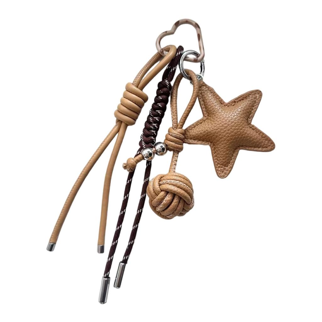 Handmade DIY Knot Keychain Pendant Chain Bag Hanging Keychain Decoration Rafted From Premium Leather