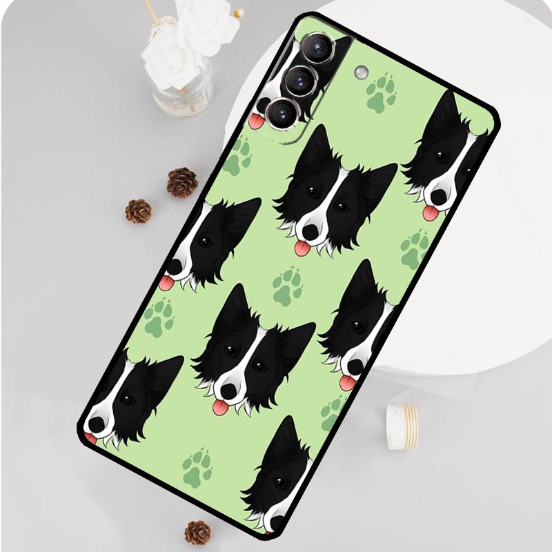 

Cartoon Border Collie Phone Case For Samsung Galaxy S24 S26 Ultra S20 S21 S22 S23 S25 Plus S10 S25 FE Funda Cover Galaxy S23 FE
