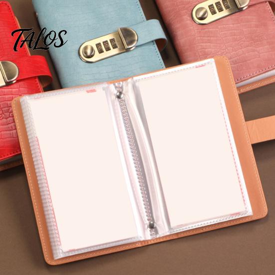Cash Budgeting Binder Lockable Savings Book with 100 Slots, Three-Digit Password Lock And Transparent Pages Budget Management Notebook Design,