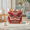 Oriental Festive Lion Print Pillow Case Double-Sided Plush Sofa Cushion Covers Organic Breathable Invisible Zipper