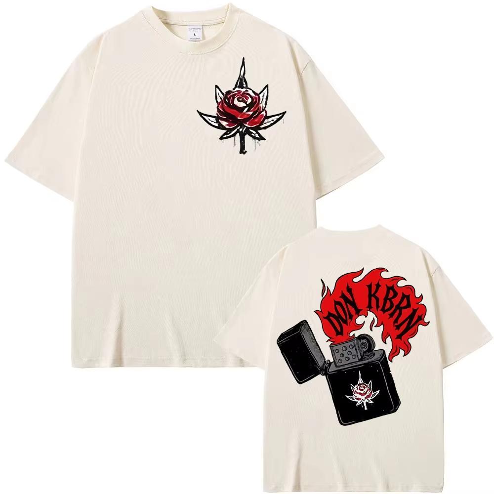 Eladio Carrion Don Kbrn Album Tour Print T Shirts Men Women Harajuku Oversized Hip Hop Retro T-shirt Cotton T Shirt