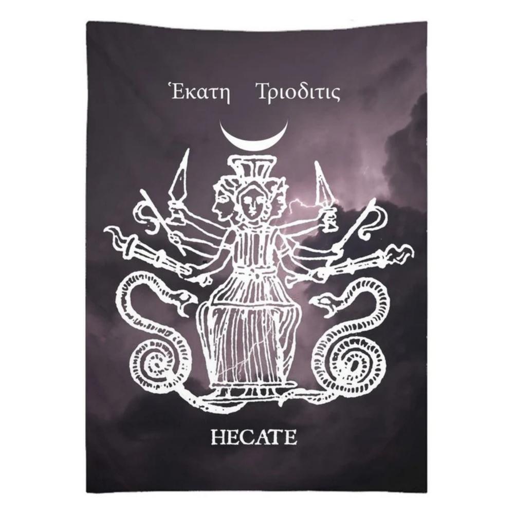 

Hecate of the Crossroads Nocturnal Storm Tapestries Vivid Mythic Storm ArtworkGreat for Infusing Occult Charm into Wall Decor 74x94cm(29x37in)