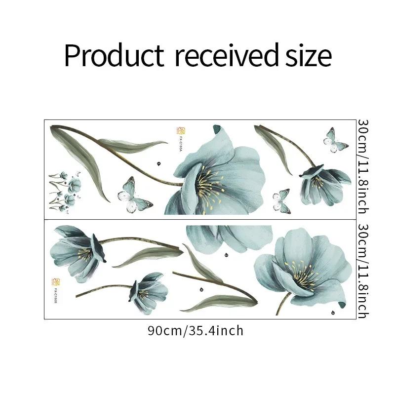 Creative Flower Wall Stickers for Living Room Bedroom Wall Decoration Self-adhesive Wall Decals for Kitchen Wallpapers for Home