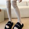 Spring And Autumn Knee Socks Stacking Socks Women'S White High Tube Socks Korean Version Hollow Gray Stockings With Boots Thigh Socks
