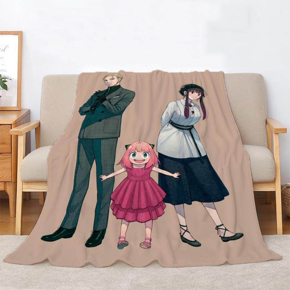 Spy X Family Fluffy Soft Blankets for Decorative Sofa Blanket Home and Decoration Microfiber Bedding Bed Throw Beach Towel Knee