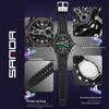 Sanda Man 3123 Multi-function Tactical Military Style Waterproof Luminous Alloy Sports Watch.