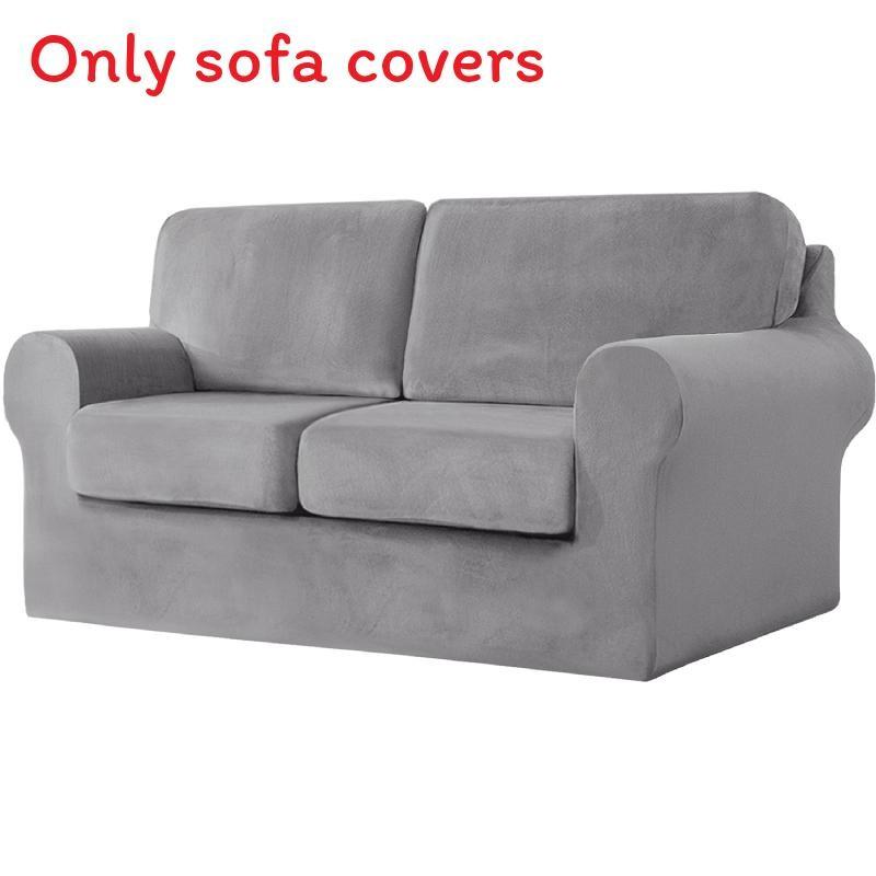 Elastic Polyester Sofa Cover For One Two Three Seat Sofas With Antiwrinkle And Easy Clean Functionality