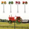 Traktor Einzigartige Outdoor-Skulpturen Geräuschlose Bodenwindmühlen Windmühle Dekorativer Stab für Terrasse Hof Garten für Außen