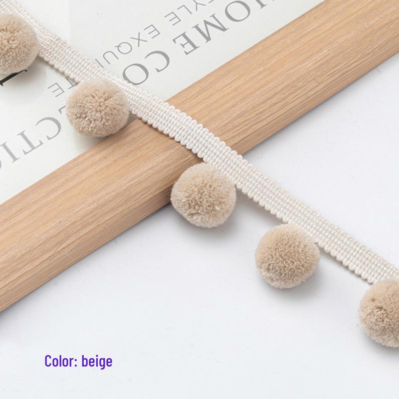 Pompom Lace DIY Craft Accessories: Handmade Cushion Decor, Creative Curtain Tassels