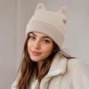 Koreanischer Stil Mütze Niedliche Ohren Pullovermütze Niedliche Strickmütze Herbst