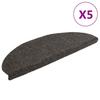 VidaXL Stufenmatten Selbstklebend 5 Stk. 65x21x4 cm Anthrazit Halbrund Groß