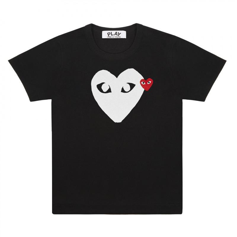 Popolare nuova versione giapponese di T-shirt per coppie Kawaku amore uomini e donne con la stessa stampa a maniche corte CDG gioca Baoling
