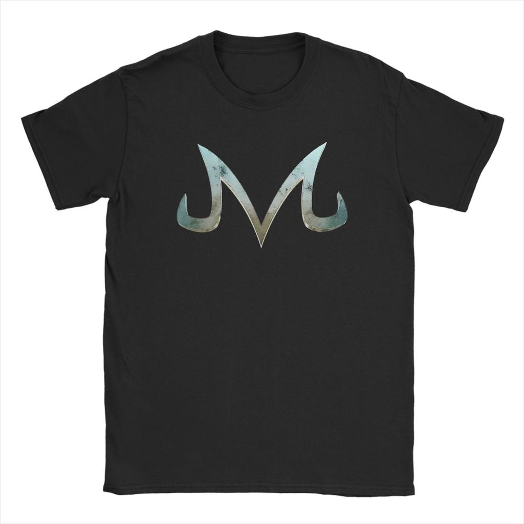 Funny Vegetas logo Saiyan DDragon Ball TShirt for Men Crewneck Pure Cotton T Shirt Short Sleeve Tees Summer Tops