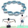 Jógový strečinkový popruh s 11 smyčkami Fyzikální terapie Pilates Balet Tanec Protahování těla nohou Elastická guma Domácí posilovna Cvičení Odporová guma