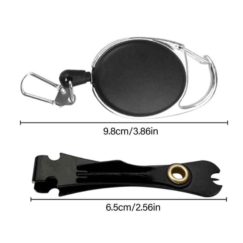 Tackle Box Accessories Knot Tying Tool Line Cutter Fishing Clippers with Retractor Multifunctional Fly Fishing Nipper
