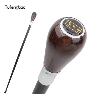 Brauner Holz-Schalthebel, luxuriöser, modischer Gehstock, dekorativer Stock, Gentleman, eleganter Cosplay-Gehstock, Knauf, Crosier, 92 cm