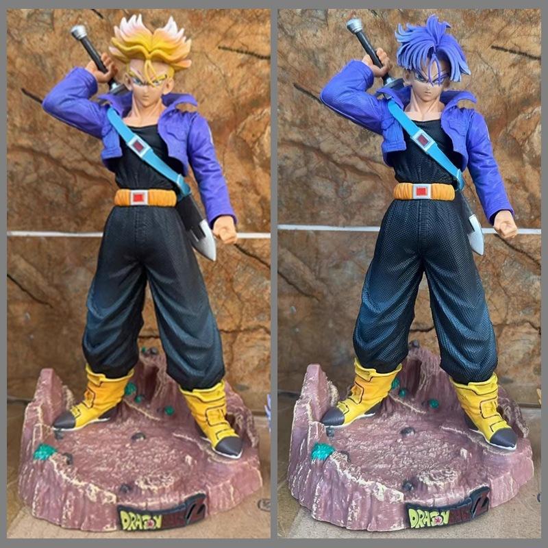 Super Saiyan, Future Warrior, Super Large, Trunks, Double Head Sculpture, Ornament, Model, Boxed Figure