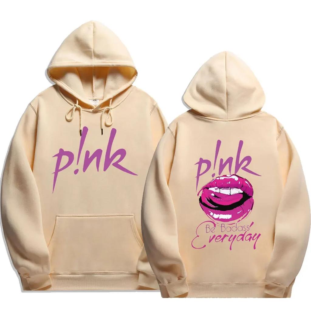P!nk Pink Singer Summer Carnival 2024 Tour New 2024 Print Hoodie Long Sleeve Streetwear Men Women Hooded Sweatshirt Clothes