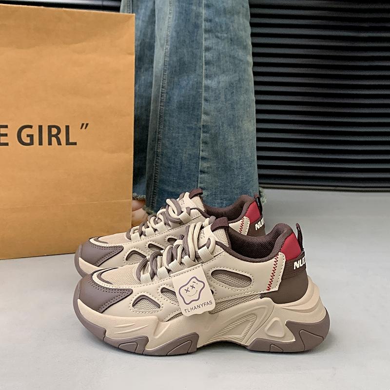 

Модные дизайнерские кроссовки на массивной подошве CRLAYDK для женщин, белые, на платформе, повседневные, на шнуровке, модные, теннисные, летние, сетчатые, спортивные, для ходьбы, бега 40