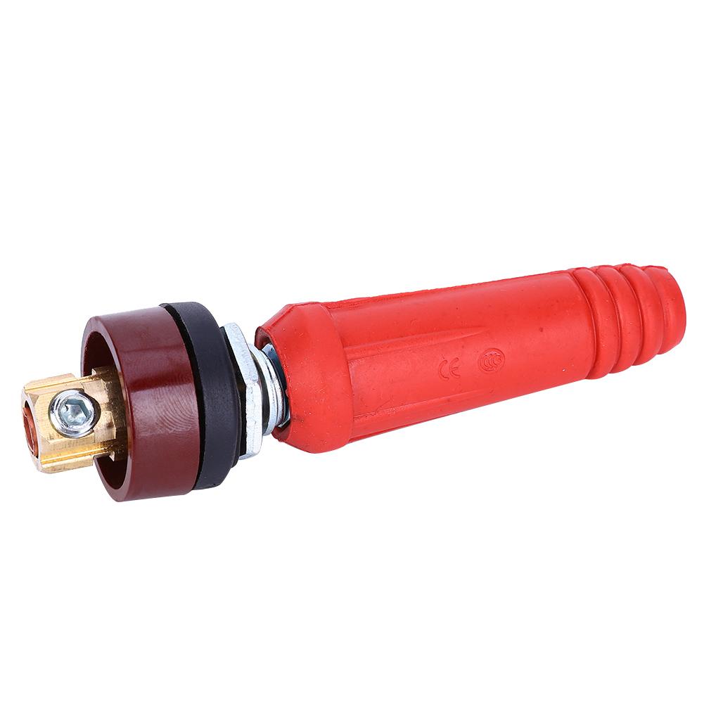 5pcs 1025 Square Quick Connectors European Connecting Welding Long Round Type Red