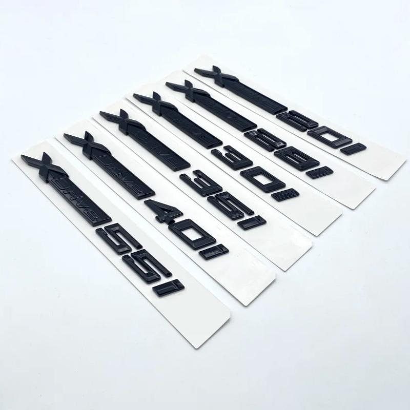 

3D ABS Glossy Black XDrive 20i 25i 28i 30i 35i 40i 48i 50i 55i Fender Emblem For BMW X1 X3 X4 X5 X6 X7 Car Trunk Rear Sticker XDrive 55i