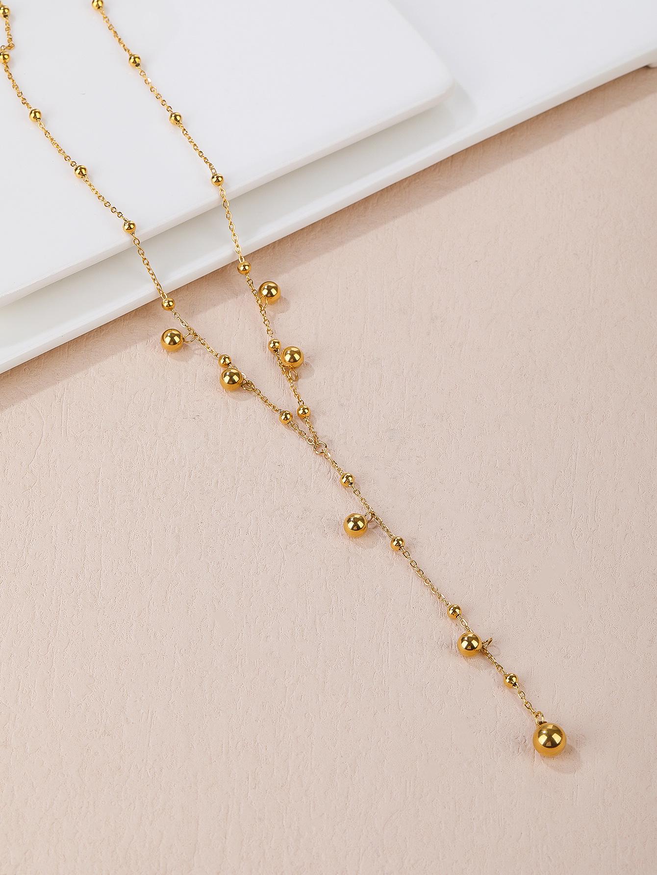 

Подвеска-кисточка из 18-каратного золота для женщин - Европейская и американская модная цепочка золотой