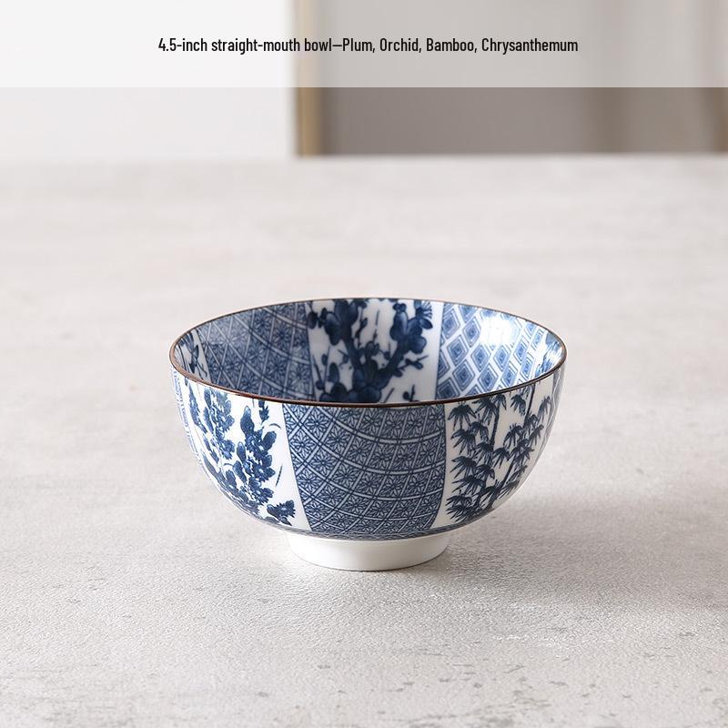 Microwaveable Japanese Ceramic Rice and Soup Bowl Set