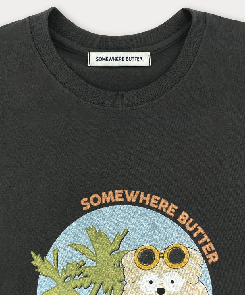 Sseomweeobeoteo Summer Butteree Over-Fit Top - Charcoal