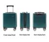 12" Compact Trolley Suitcase – Spring/West Air Travel Combo with Password Lock, Leather Exterior