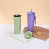 Stainless Steel Vacuum Insulated Travel Mug With Handle Straw 710ml Double Wall Car Cup Outdoor Office Commute
