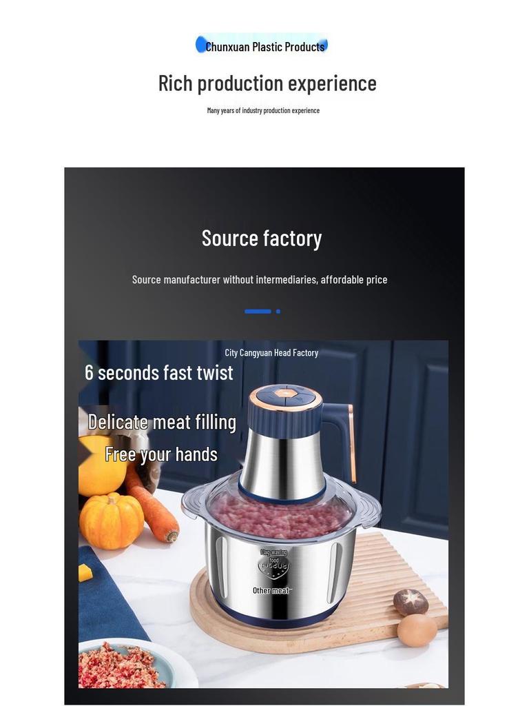Stainless Steel Multi-Functional Meat Grinder & Vegetable Cutter High Power Processor