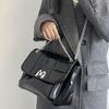 IELGY Retro Stray Bag, Oilskin Chain Shoulder Bag.