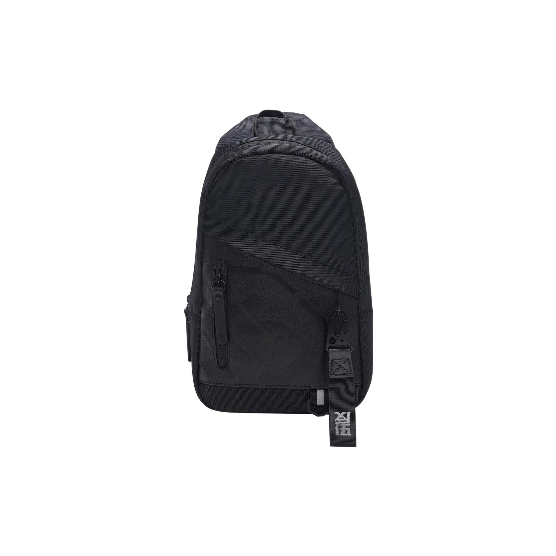 

Новая тканевая наплечная сумка LiNing, сумка через плечо, сумка-слинг обычная унисекс чисто черная ABDS439-3 17.0*6.1*27.9CM