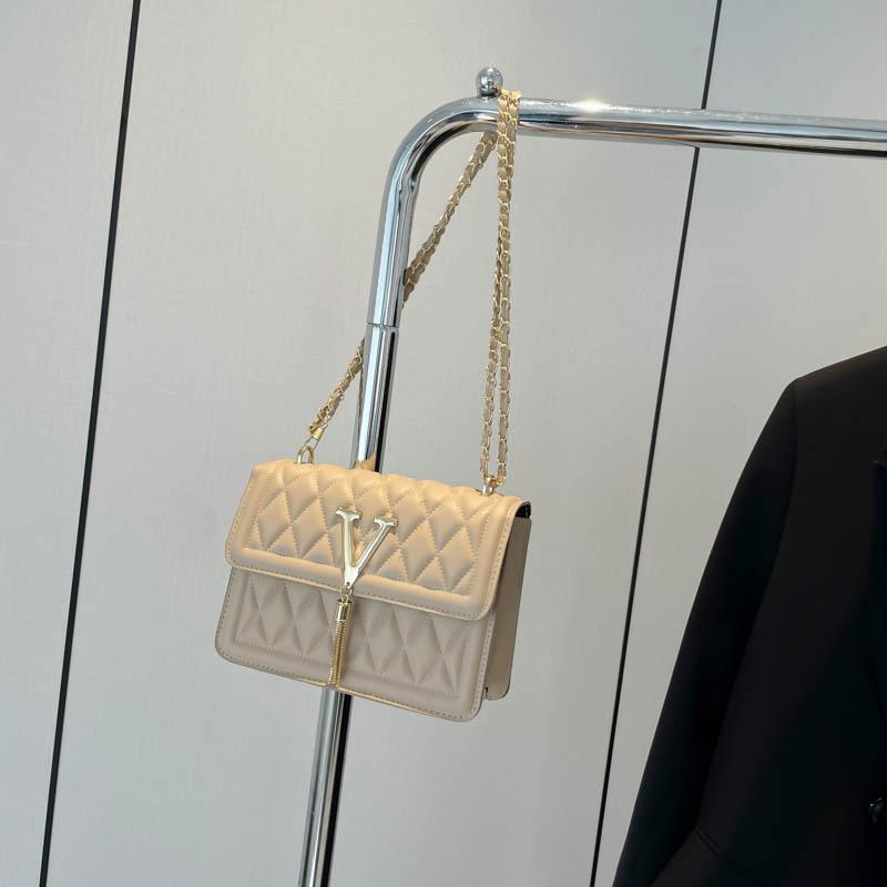 

Foreign style chain bag women s 2025 new autumn fashion shoulder bag candy color rhombus embroidery thread messenger small square bag хаки