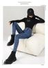 denim jeans for skinny slim [JINJUDUO] Fleece-lined women, autumn/winter, fit, stretchy, fit, flattering, comfortable, warm, casual, stylish.