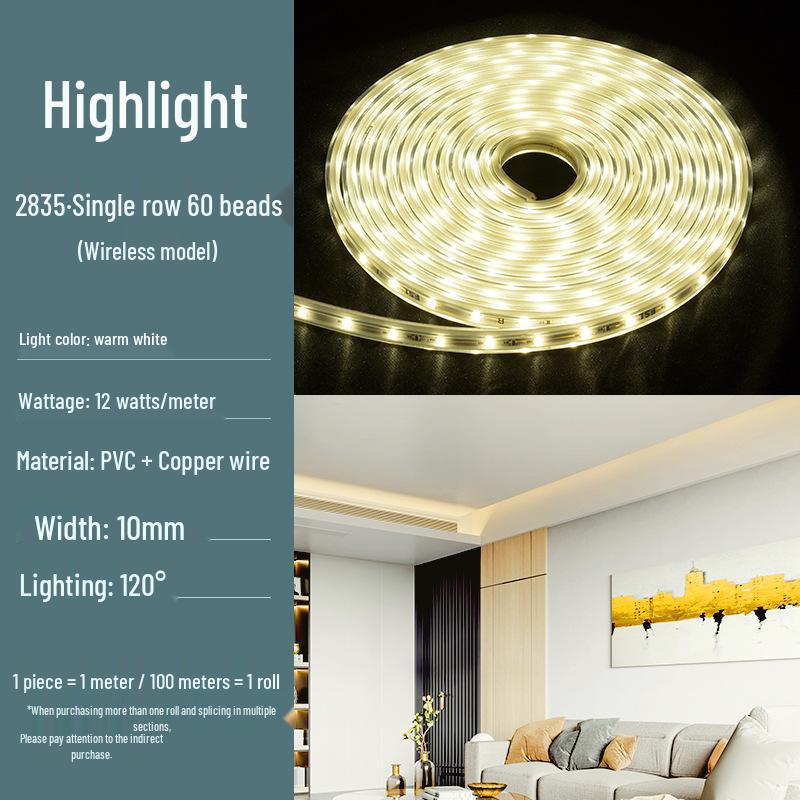 Striscia LED FSL: Super Luminosa, Risparmio Energetico, Impermeabile, Senza Fili, Luce Morbida per Soffitti del Soggiorno.