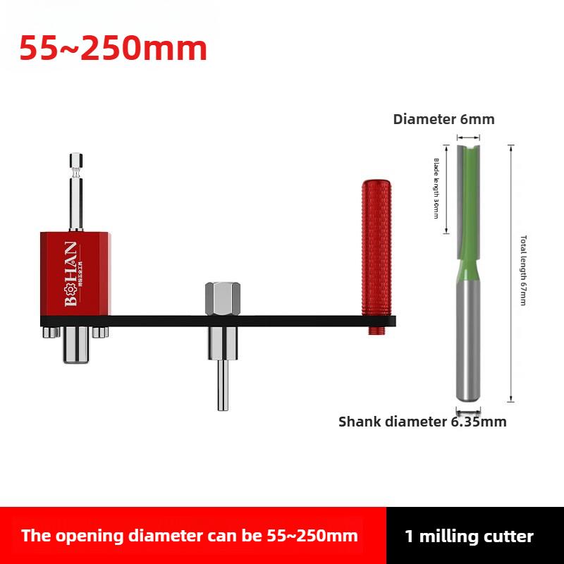 Aluminum Alloy Multi Function Hole Saw Kit Adjustable Round Cutter for Woodworking Ceiling Light Installation