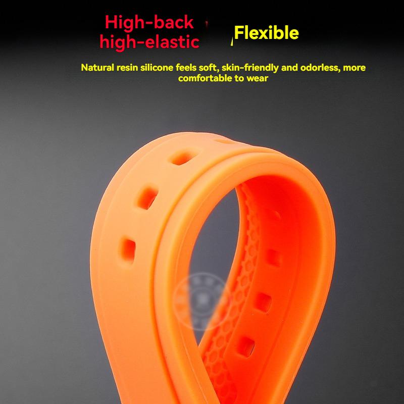 For Casio EFR-S108D, EFS-S570, and ECB-10YDC Models. Waterproof Silicone Watch Straps for Men with Convex Buckle Watch Chains