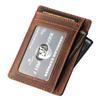 Echtes Rindsleder Retro Schlanker Kartenhalter Ultra Dünn Minimalistisch Unisex Kleine Kartenbörse für Business Kreditkarten Bankkarten Ausweishalter
