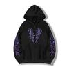 Felpa con cappuccio e zip da uomo e donna con stampa di spine gotica, streetwear Y2K, giacca con cappuccio oversize, felpa a maniche lunghe punk Harajuku, cappotto