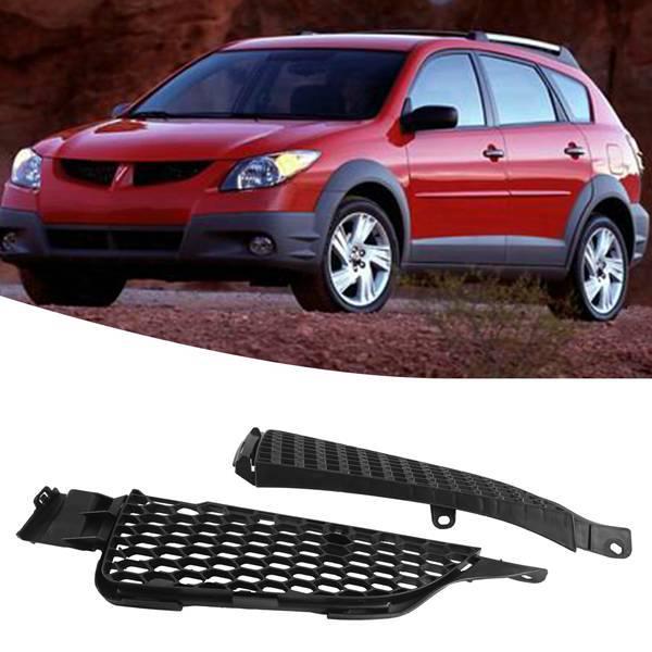 Black ABS Front Left & Right Bumper Grille for Pontiac Vibe 5311