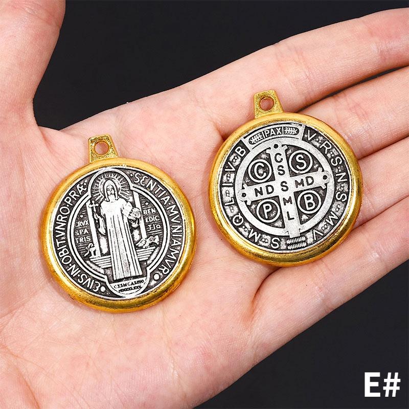 1pcs St Benedict Cross Amulet St Benedict Medal Holder Pendant Jewelry Religion 35mm