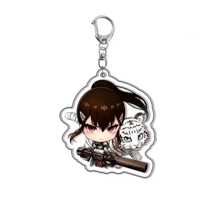 

Monster 8 Kafka Hibino Acrylic Double Sided Key Ring Animation Design Animation Key Ring Adorable Character Key Ring Japanese Animation Merchandise 55mm
