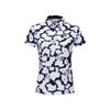 ANEW GOLF Women Fa Flower Pattern Short T-Shirt_Wh