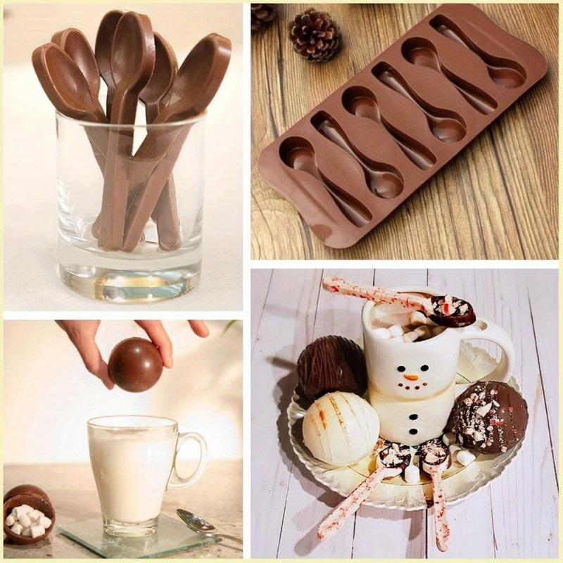 Silicone Chocolate Mold 3D Spoon Baking Mold Non-stick Biscuit Cake Jelly Candy Mold DIY Hand Baking Tools Kitchen Accessories
