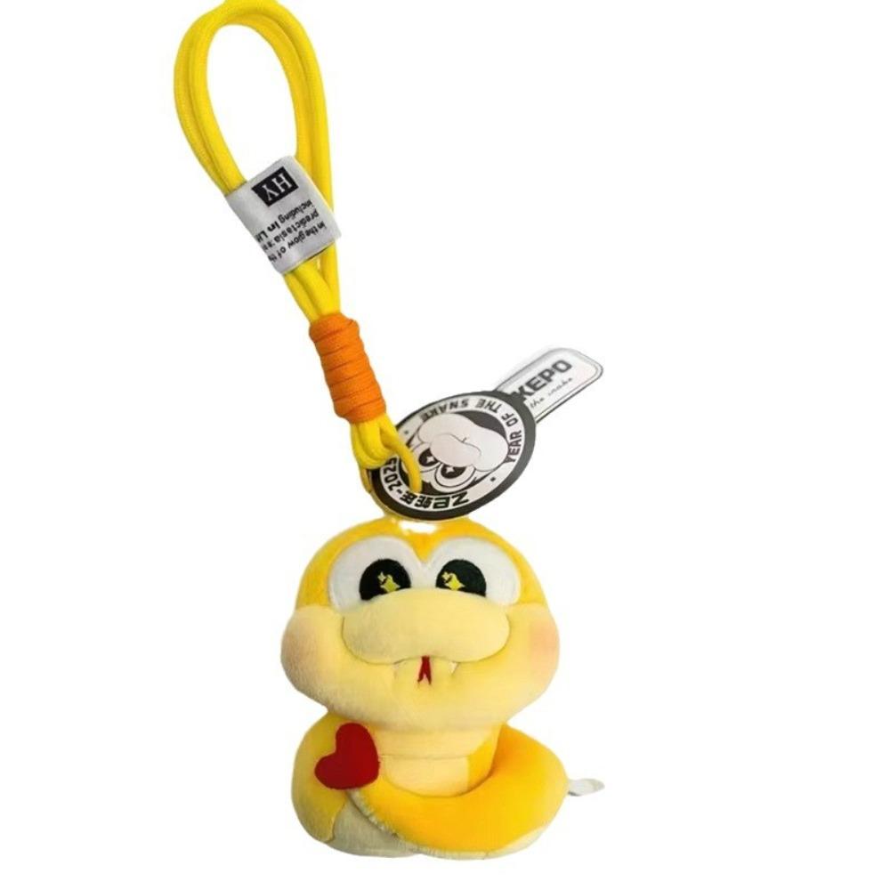 

Брелок-талисман на Новый год, плюшевое кольцо для ключей, креативная подвеска в виде змеи по знаку зодиака, Китайский Лунный Новый год 12CM